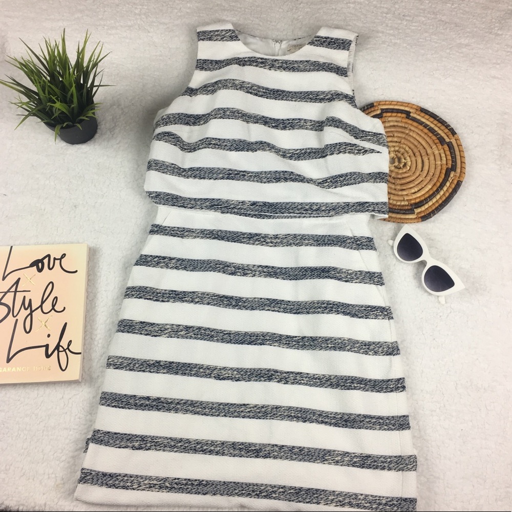 J. Crew Striped Sleeveless Dress